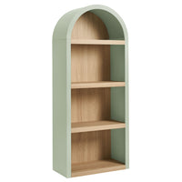 Modway Caleb 4 Arched Display Shelf Bookcase - Sage-Arched Frame