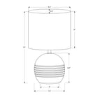 Monarch Specialties - Luminaire - 15 po H Lampe De Table - Résine D'Ivoire - Abat-Jour Beige-Utilisant une ampoule de 60W (non incluse), l'interrupteur pratique à bouton rotatif marche/arrêt illumine votre espace d'un simple geste du poignet