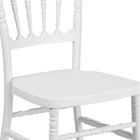 Flash Furniture - Chaise Napoléon empilable de la série HERCULES en résine blanche-Conception légère