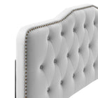 Modway Sophia Tufted Performance Velvet King/California King Headboard - Light Grey-Stain-Resistant Fabric
