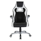 OSP Designs Race Chair - Black with White Trim-Tilt, Tilt Lock and Tilt Tension