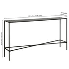 Hudson&Canal - Console Henley 55" de largeur avec plateau en métal - Bronze noirci-9