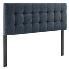 Modway Lily Upholstered King Size Headboard - Navy Chenille-Chenille Fabric Upholstery