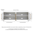 Hudson&Canal Chabot TV Stand for TV's up to 75" - White-Product Dimensions: 15.75" L x 68" W x 24.5" H