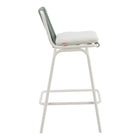 Zuo Luft Barstool - White/Green - Set of 2-3 year limited warranty