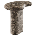 Modway Elowen Outdoor Faux Marble Side Table - Dark Emperador Marble-Faux Emperador Marble Finish