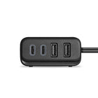 NXT Technologies 4-Port USB Type-C Hub - Black -USB Type-C ports with Power Delivery have a total power output of 65W, allowing for fast charging