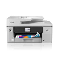 Brother - MFC-J6560DW Imprimante tout-en-un à jet d’encre couleur sans fil INKvestment avec impression au format 11 po x 17 po et écran tactile couleur de 2,7 po-Imprimante tout-en-un. Avec cette imprimante tout-en-un puissante, imprimer, copier, numériser et télécopier des documents est facile. Elle comprend une cartouche d’encre noire de 1 800 p. et 3 cartouches de couleur (cyan, jaune et magenta) de 750 p.(7)