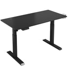 LjubLjana 53" Electric Height Adjustable Sit-Stand Desk - Black-Sturdy 4-Part Top Design - This space-efficient 53.5" x 23.6" table will easily fit into your office area while still providing ample space for a variety of monitor and laptop setups along with important work materials, supplies, and decor