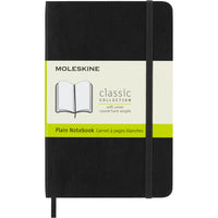 Moleskine Classic Plain Pocket Notebook - Black - Soft Cover - 3.5" x 5.5"-Coloured Soft Cover Classic Notebook 
