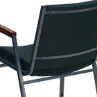 Flash Furniture – Chaise empilable robuste à revêtement vert à motifs et rembourrage de 3 po Hercules, avec accoudoirs, 4/pqt-Siège en contreplaqué épais de 0,625 po