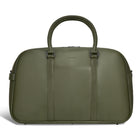 Champs Onyx Leather Duffle Bag - Khaki-Front slip pocket