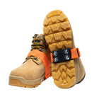 Impacto - Crampons Midcleat LGR LOGGER en acier au carbone de 1,27 cm (0,5 pouce) - Taille unique - Noir avec sangles orange - 1 paire-Le taquet peut être retourné vers le haut de la botte pour éviter de glisser ou de marquer les sols