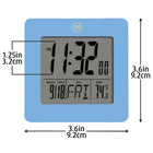Marathon Digital Desktop Clock with Day, Date, Temperature, Alarm and Backlight - Blue (CL030050BL)-Button activated backlight is gentle on the eyes while providing maximum illumination. Display remains illuminated for approximately 5 seconds.