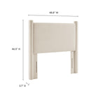 Modway Rael Performance Velvet Twin Headboard - Alabaster-6