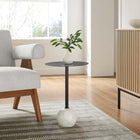 Modway - Aliza Manche Table d’appoint en marbre blanc - Blanc Noir-Table d’accent polyvalente