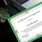 St. James - Porte-certificats double de qualité supérieure pour documents 8,5 po x 11 po – Vert avec bordure en feuille d’or – Paquet de 10-Double présentation pouvant accueillir deux documents de 8,5 po x 11 po