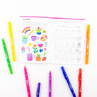 Tombow Learn to Doodle Kit-TwinTone colors included in kit: 06 Yellow Green, 25 Red, 76 Carrot Orange, 48 Honey Orange, 03 Yellow, 07 Green, 85 EmeraldGreen, 74 Aqua, 45 French Blue, 15 Blue, 21 Pale Purple, 19 Violet, 81 Raspberry, 77 Cherry Pink, 60 Princess Pink, 79 Candy Pink, 49Gray, 41 Chocolate. 