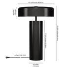 Hudson&Canal Nash 24" Tall Table Lamp with Metal Shade - Blackened Bronze/Blackened Bronze-Clean with a soft, dry cloth and no harsh chemicals or abrasive cleaning materials