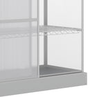 Outsunny - Serre de jardin en aluminium avec toit ouvrant et 2 étagères-2 étagères spacieuses pour un rangement organisé des plantes  
