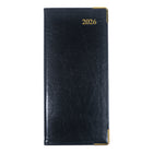 Brownline - 2026 Agenda hebdomadaire de poche Executive - 6-7/8 po x 3-3/16 po - Couleurs assorties - Trilingue-Reliure cousue avec couverture flexible en cuir contrecollé