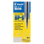 Pilot BPS Ballpoint Pens – Fine Point – Blue – 12 Pack  -Clear barrel with ribbed grip
