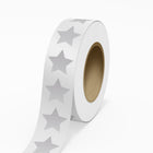 JAM Paper - Étiquettes extérieures résistantes aux intempéries - en forme d'étoile - 2 3/4 x 2 7/8 - argent - 125 étiquettes/rouleau-Couleur : Polyester argenté | Faites ressortir votre courrier avec des étiquettes d'adresse d'expédition colourées.