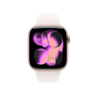 Apple Watch Series 11 - 42 mm - GPS - Rose Gold Aluminium Case with Light Blush Sport Band - Small/Medium-Take an ECG anytime. Get notifications for a high and low heart rate, an irregular rhythm and possible sleep apnea. View overnight health metrics with the Vitals app6 and take readings of your blood oxygen