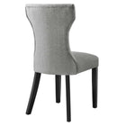 Modway Silhouette Dining Side Chair - Light Grey-Fine polyester upholstery
