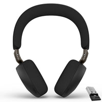 Jabra Evolve3 75 MS USB-A - Black-A built‑in rechargeable battery provides up to 22 hours of talk time or 110 hours of music, with rapid charging that delivers up to 5 hours of use from just 5 minutes of charging