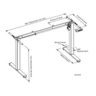 Uplite Electric Sit Stand Desk Frame - Black-Frame Dimensions (Sitting): 35.4"(L) x 19.5"(W) x 28.3"(H)