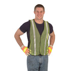 Cordova – Veste de sécurité en maille vert lime haute visibilité, ruban réflecteur 1 po, taille unique, paq./12-Taille universelle