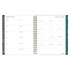 Blueline 17 Months Weekly/Monthly Planner - August to Dec - 11" H x 8"-1/2" W - Flower Design - English-Important events