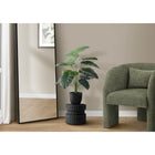 Monarch Specialties 24" Artificial Indoor Alocasia - Table - Black Pot-This indoor faux plant features 12 adjustable real touch green leaves