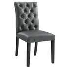Modway Duchess Vinyl Dining Chair - Grey - 2 Pack-Chair Weight Capacity: 286 lbs