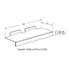 Azar Displays Acrylic Shoe Shelf for Slatwall with Sign Slot - 10" W x 1.25" H x 4" D - Clear - 10 Pack-4