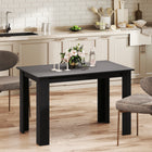 HOMCOM 47" Modern Dining Table with Wood Effect - Black-Solid frame and triangular legs ensure strong support and durability
