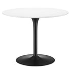 Modway Pursuit 40" Dining Table - White Black-Modern Dining Table