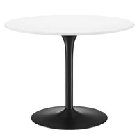 Modway Pursuit 40" Dining Table - White Black-Modern Dining Table
