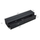 Manhattan Comfort Jodie 68.9" Mid-Century Modern TV Stand - Charcoal Grey-Includes 2 Fluted Storage Drawers 