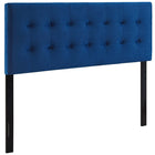 Modway Emily Biscuit Tufted Performance Velvet Full Headboard - Navy-Luxurious Modern Full Headboard