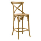 Modway Gear Counter Stool - Natural-Modern Farmhouse Counter Stool