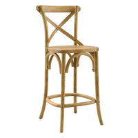 Modway Gear Counter Stool - Natural-Modern Farmhouse Counter Stool