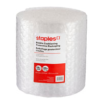 Staples Premium Bubble Roll, 12" x 30', 5/16" Bubbles, Clear-Provides cushioned protection for valuable and fragile items during mailing, shipping, and storage