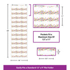 Teacher Created Resources File Storage 10 Pocket Chart - 14" x 58" - Confetti-Strong, durable and convenient
