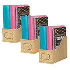 Teacher Created Resources - Corbeille à livres design en toile de jute, paquet de 3-Facilitez l'organisation de la classe avec ces bacs à livres durables et design