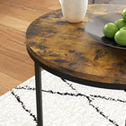 HOMCOM Nesting Tables- Rustic Brown - Set of 3-Color: Rustic Brown 