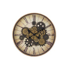 Monarch Specialties Clocks 20" Round Wall Clock - Brown -A transitional, on-trend 20" round wall clock with open working gear mechanism for an industrial-vintage look