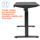 Motionwise M1 Series Height Adjustable Electric Sit Stand Desk - 48" x 24" - Home Office Desk with Single Wooden Desktop - Black-Promotes Productivity: Designed for busy professionals, this sit-stand desk enhances focus, boosts energy, and supports a healthier work routine for remote workers, executives, and entrepreneurs alike