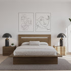 Nexera - Tête de Lit Queen Malibu en Chêne Brun-Garantie incluse : Reposez-vous en toute tranquillité avec une garantie d'un an incluse, offrant une assurance supplémentaire pour une mise à niveau élégante et fonctionnelle de votre chambre